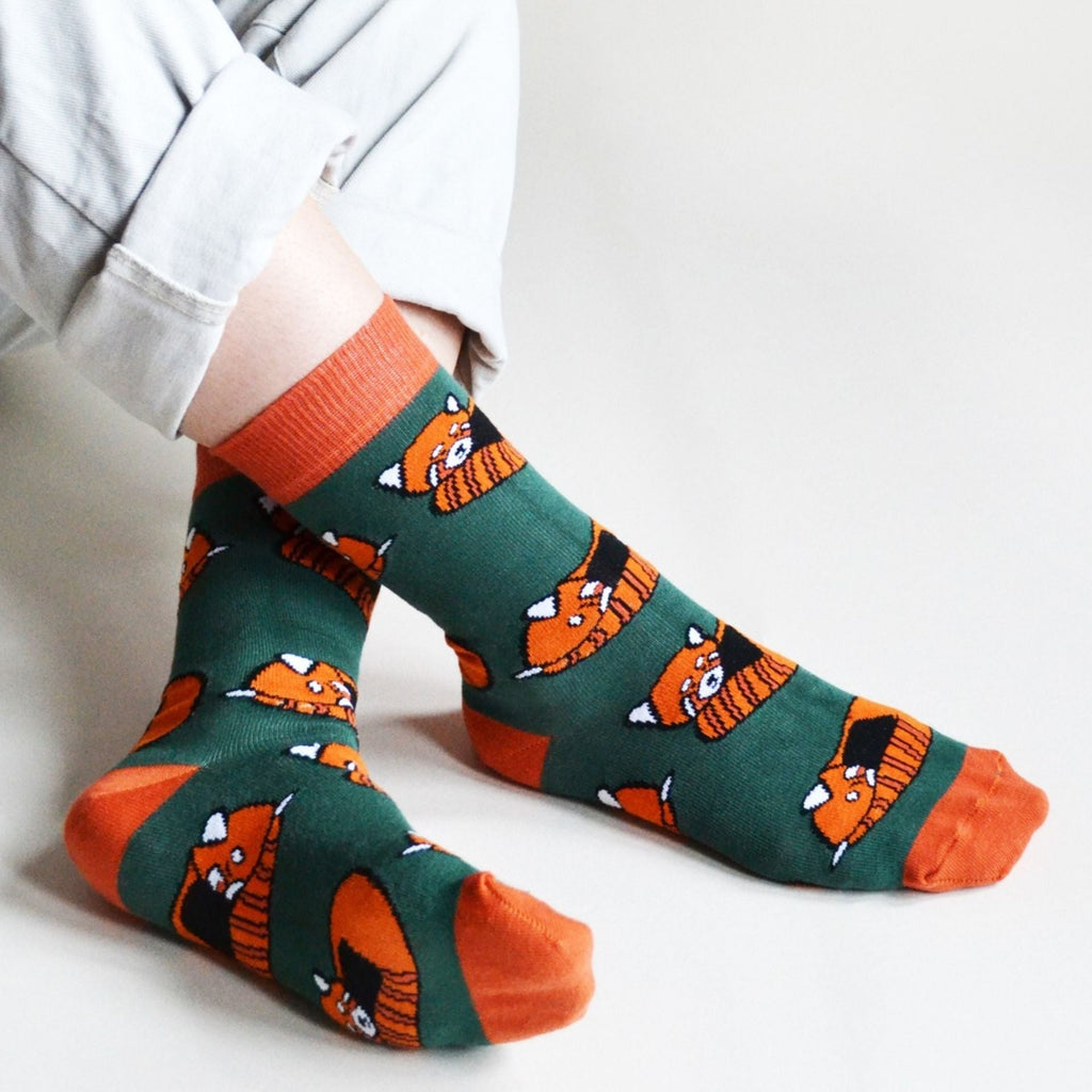 Bare Kind Save the Red Pandas Bamboo Socks