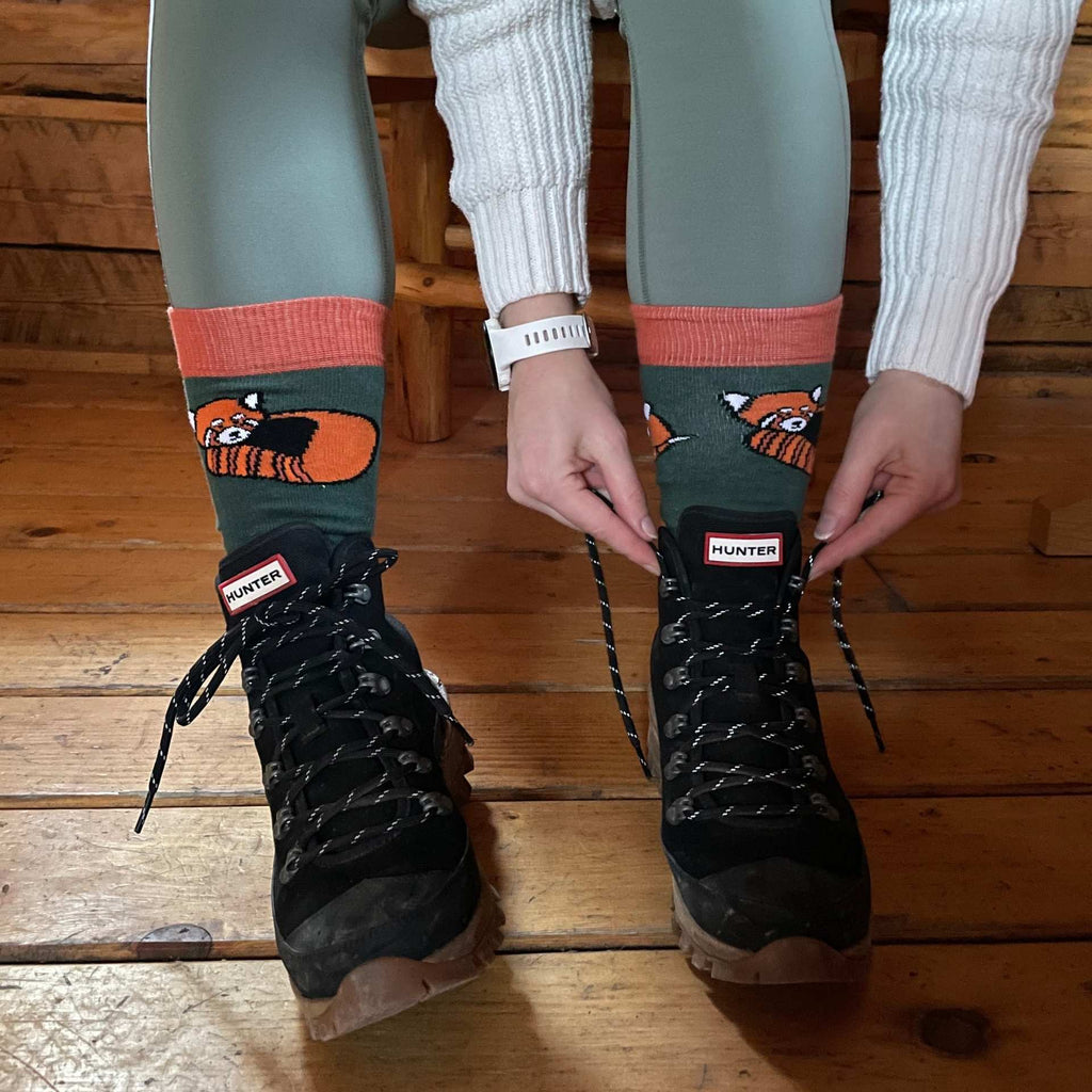 Bare Kind Save the Red Pandas Bamboo Socks