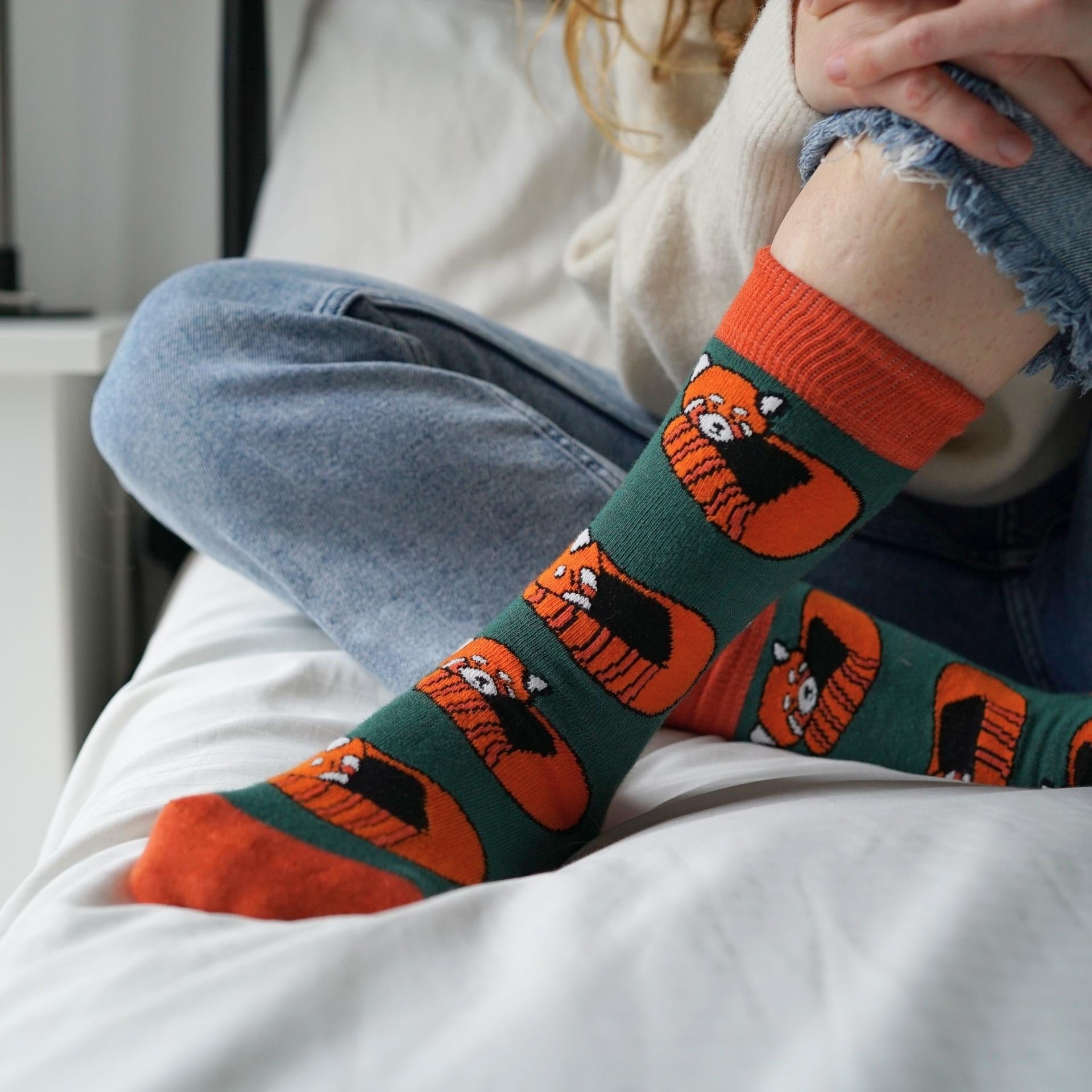 Bare Kind Save the Red Pandas Bamboo Socks