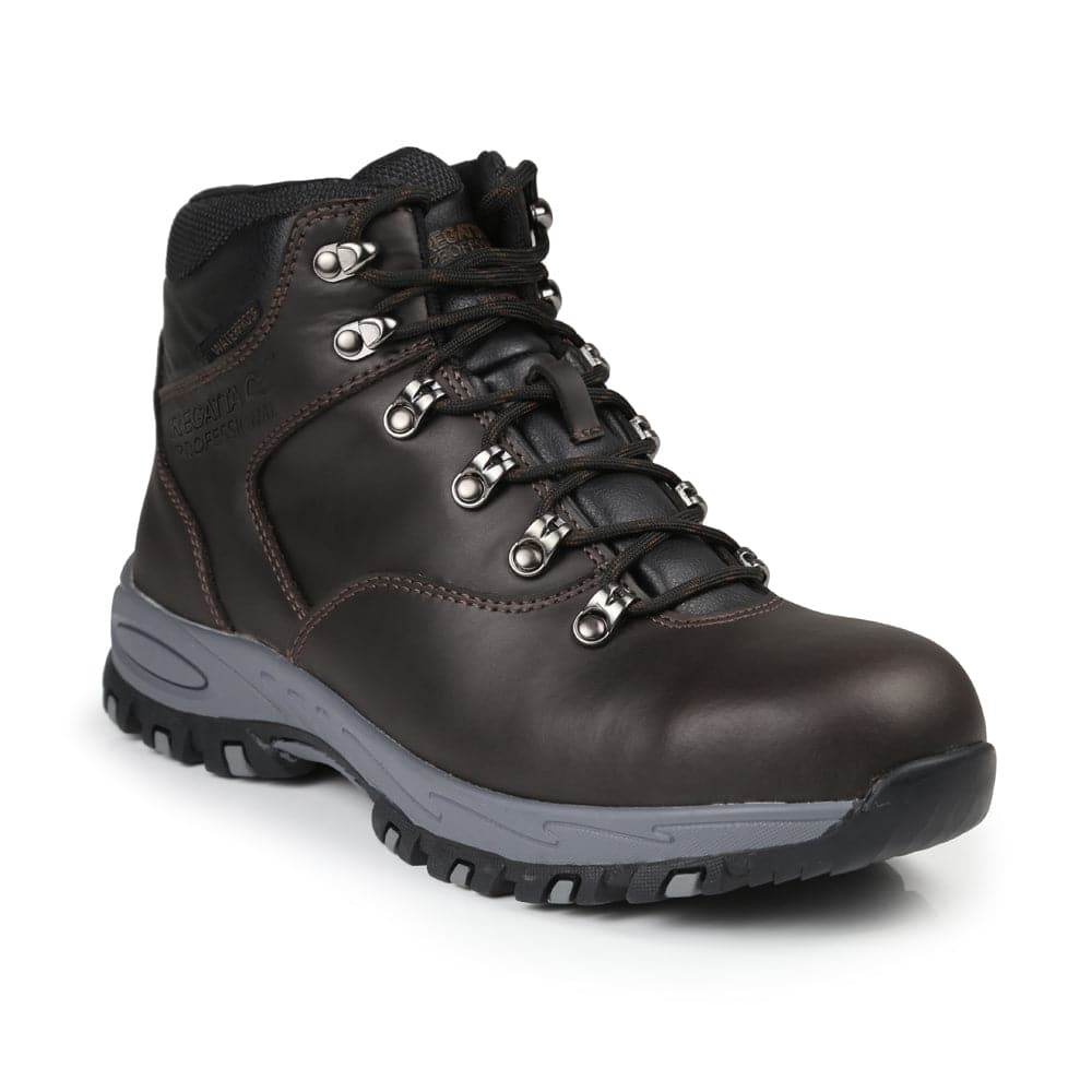 Regatta TRK203 Gritstone S3 Safety Hiker Work Boot Black / Peat