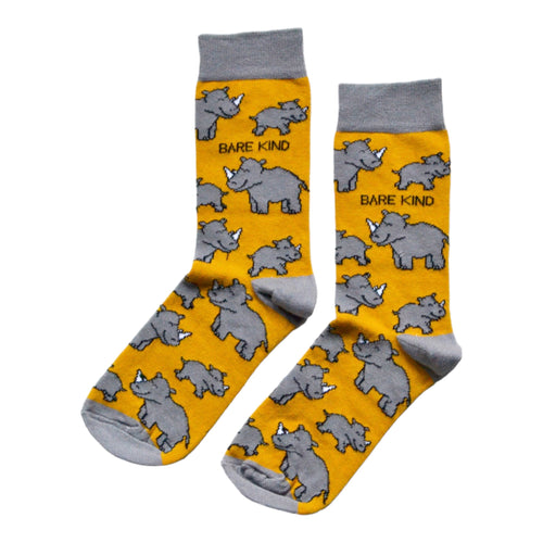 Bare Kind Save the Rhinos Bamboo Socks