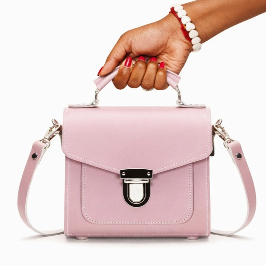 Zatchels Rose Quartz Sugarcube Handmade Leather Handbag
