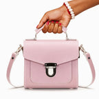 Zatchels Rose Quartz Sugarcube Handmade Leather Handbag