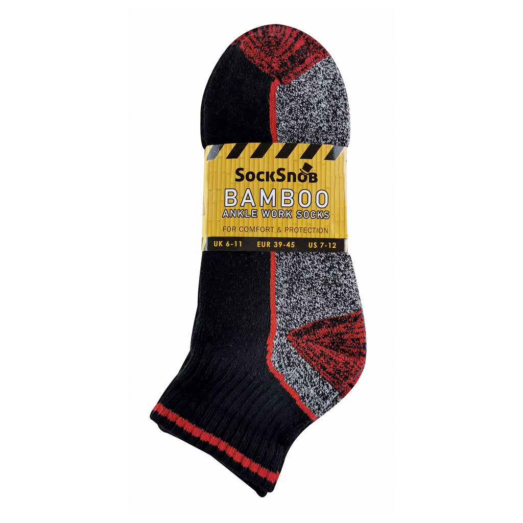 Sock Snob Mens Ankle Soft Breathable Bamboo Work Socks for Summer Multipack Options