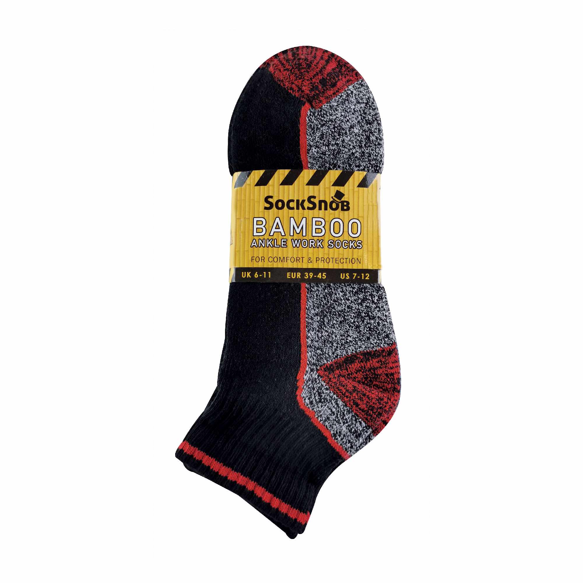 Sock Snob Mens Ankle Soft Breathable Bamboo Work Socks for Summer Multipack Options