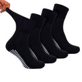 Dr.Socks 4 Pack Short Bamboo Diabetic Socks with Grips for Men and Women