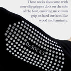 Dr.Socks 4 Pack Short Bamboo Diabetic Socks with Grips for Men and Women