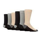 Wildfeet 6 Pairs Mens Multipack Outdoor Cotton Boot Socks for Ultimate Hiking Comfort