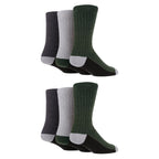Wildfeet 6 Pairs Mens Multipack Outdoor Cotton Boot Socks for Ultimate Hiking Comfort