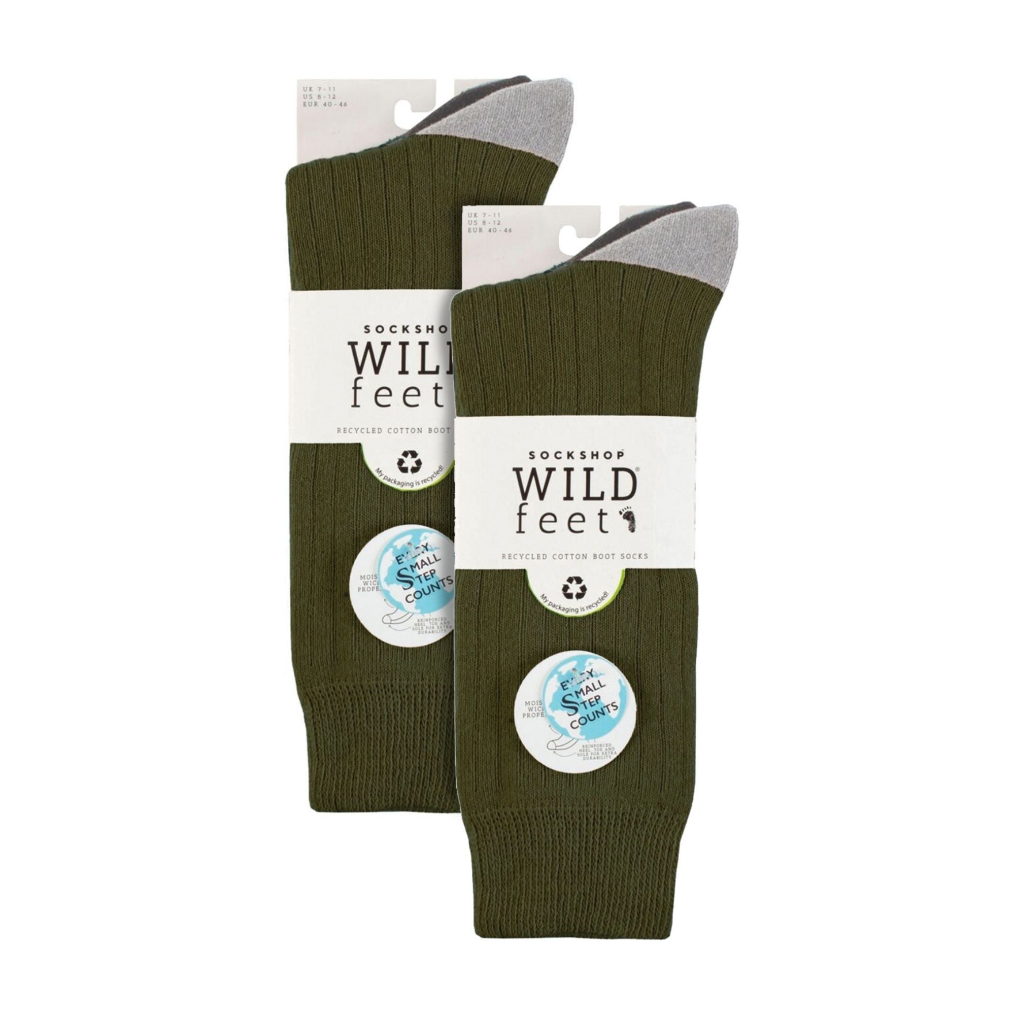 Wildfeet 6 Pairs Mens Multipack Outdoor Cotton Boot Socks for Ultimate Hiking Comfort