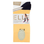 Elle 2 Pack Womens Striped and Plain Bamboo Socks