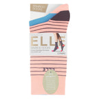 Elle 2 Pack Womens Striped and Plain Bamboo Socks