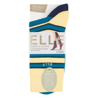 Elle 2 Pack Womens Striped and Plain Bamboo Socks