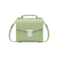 Zatchels Sugarcube Sage Green Leather Crossbody Handbag front view