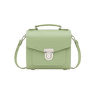 Zatchels Sugarcube Sage Green Leather Crossbody Handbag front view