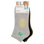 Elle 3 Pack Womens Ribbed Anklet Socks with Frill Welt