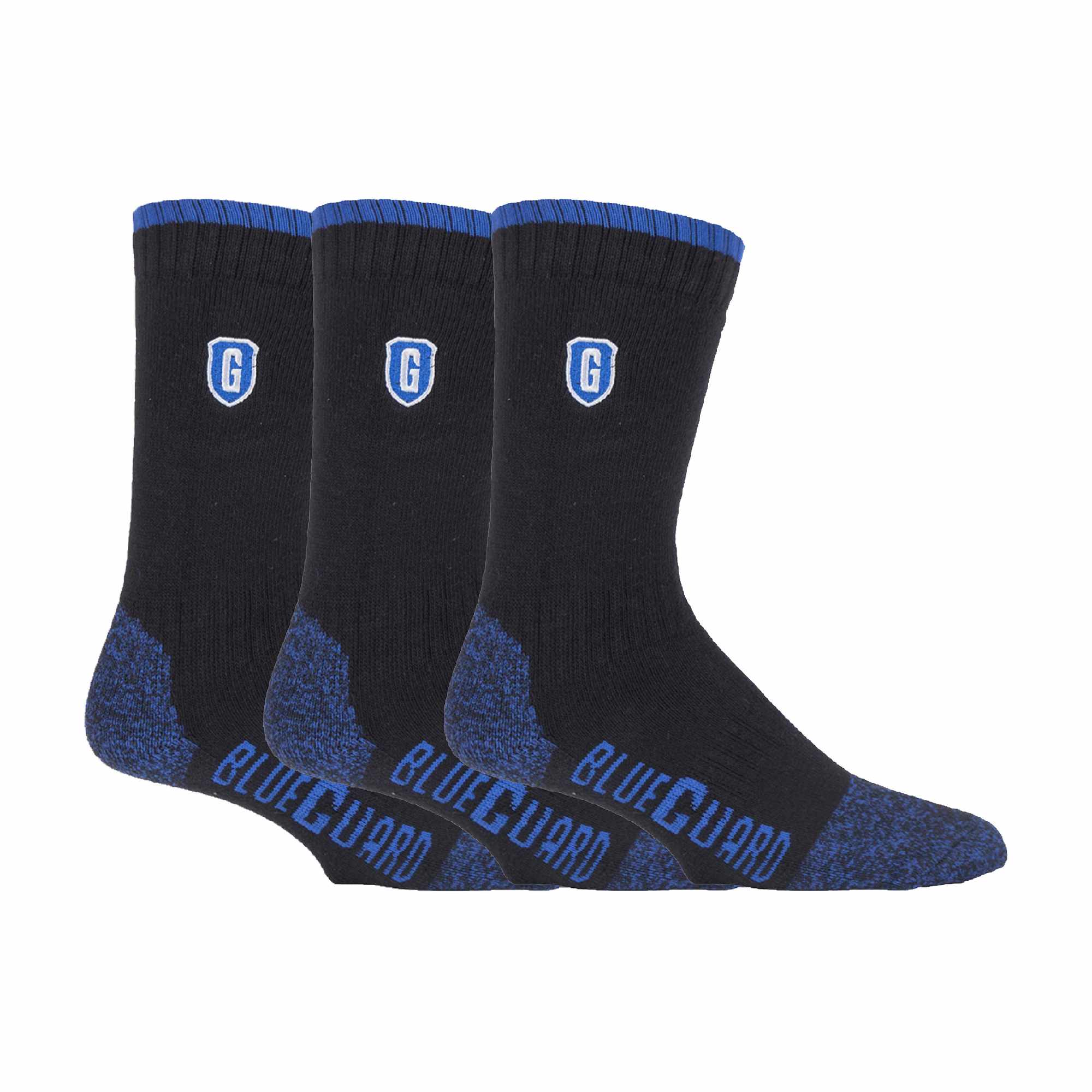 Blueguard 3 Pack Mens Ultra Durable Work Socks: Heavy Duty for Steel Toe Boots