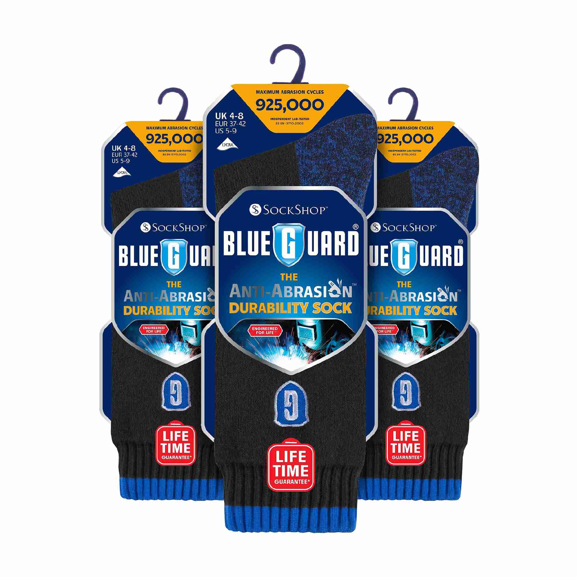 Blueguard 3 Pack Mens Ultra Durable Work Socks: Heavy Duty for Steel Toe Boots