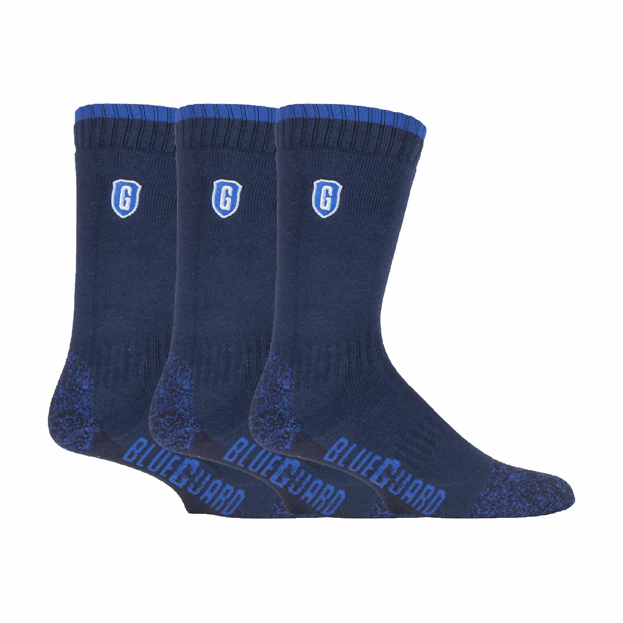Blueguard 3 Pack Mens Ultra Durable Work Socks: Heavy Duty for Steel Toe Boots
