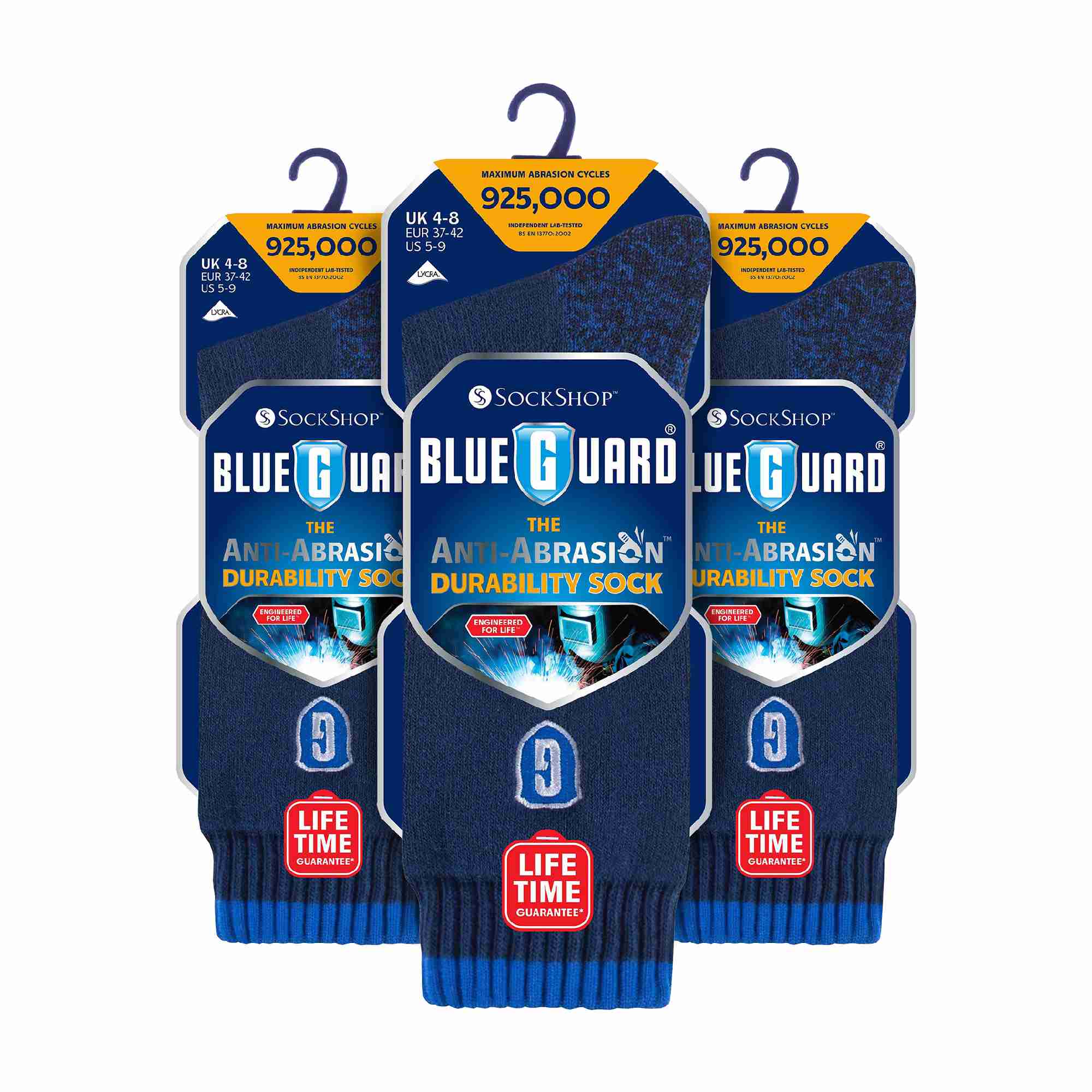 Blueguard 3 Pack Mens Ultra Durable Work Socks: Heavy Duty for Steel Toe Boots