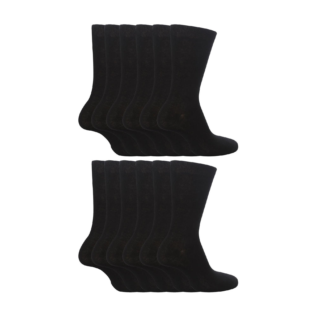 Sock Snob 12 Pair Plain Kids School Soft Breathable Cotton Rich Socks