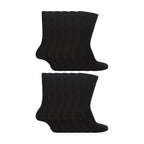 Sock Snob 12 Pair Plain Kids School Soft Breathable Cotton Rich Socks