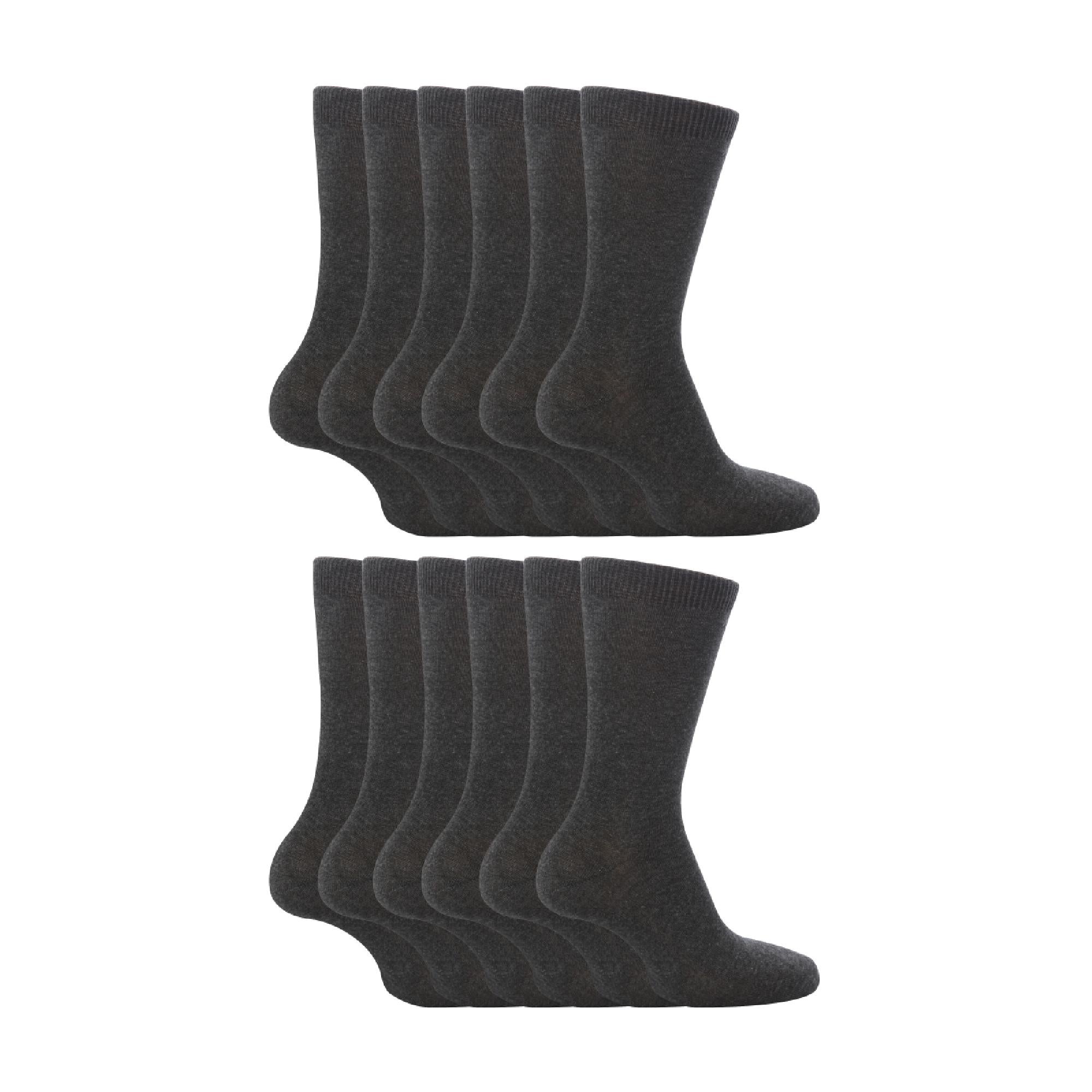 Sock Snob 12 Pair Plain Kids School Soft Breathable Cotton Rich Socks