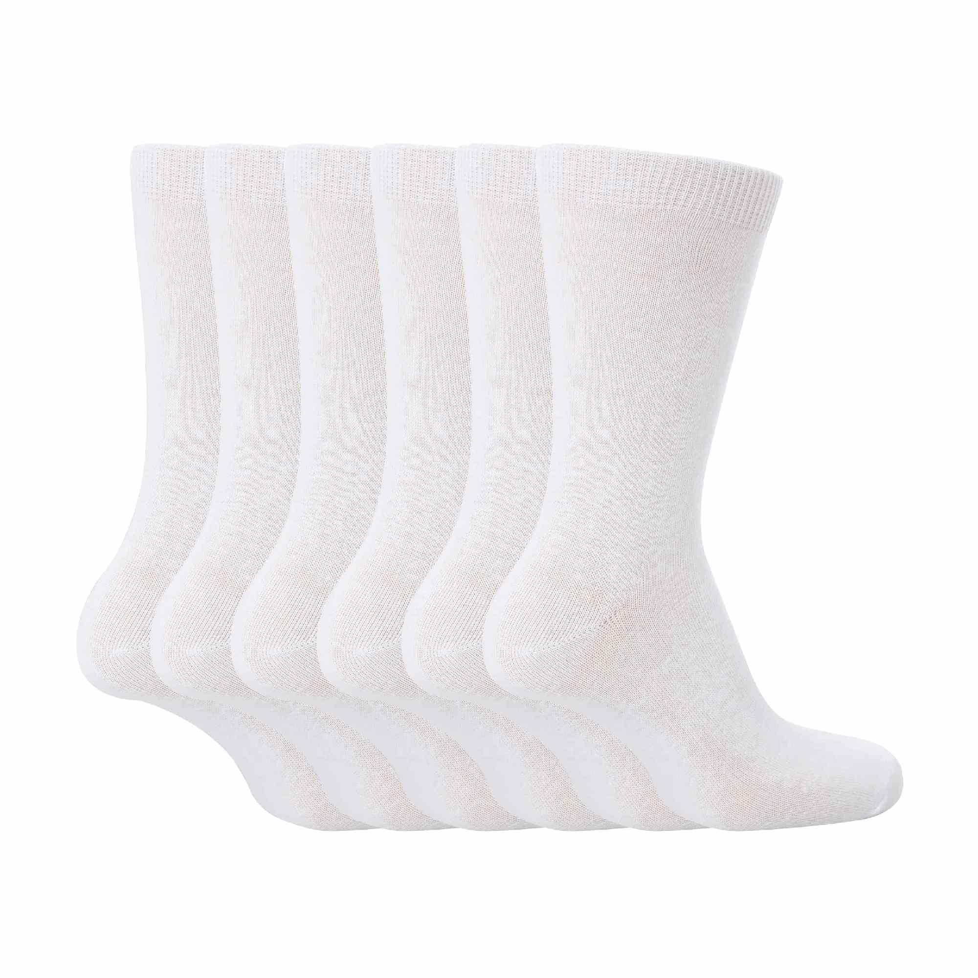 Sock Snob 6 Pack Girls and Boys Plain Soft Breathable Cotton School Socks (3 Sizes)