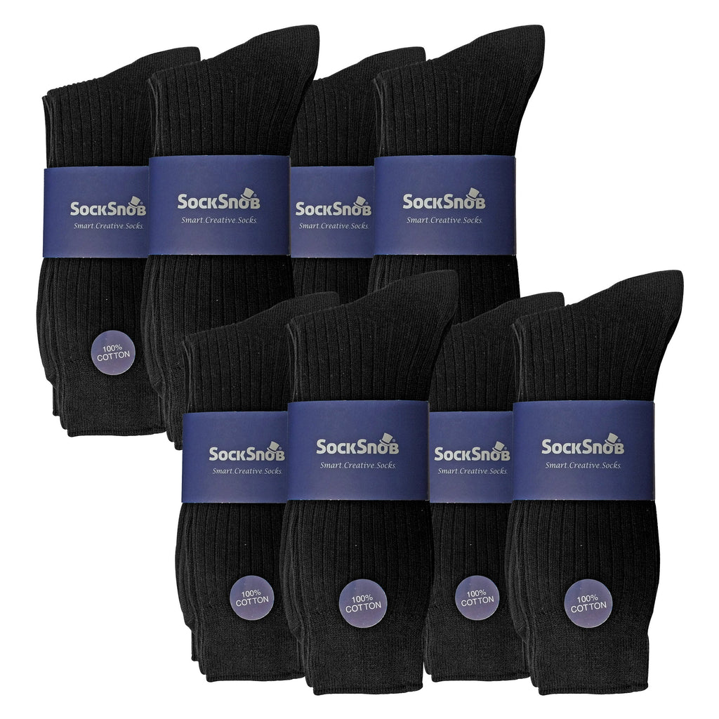 Sock Snob Mens Thin Soft Cotton Plain Coloured Socks (Multipack Options)