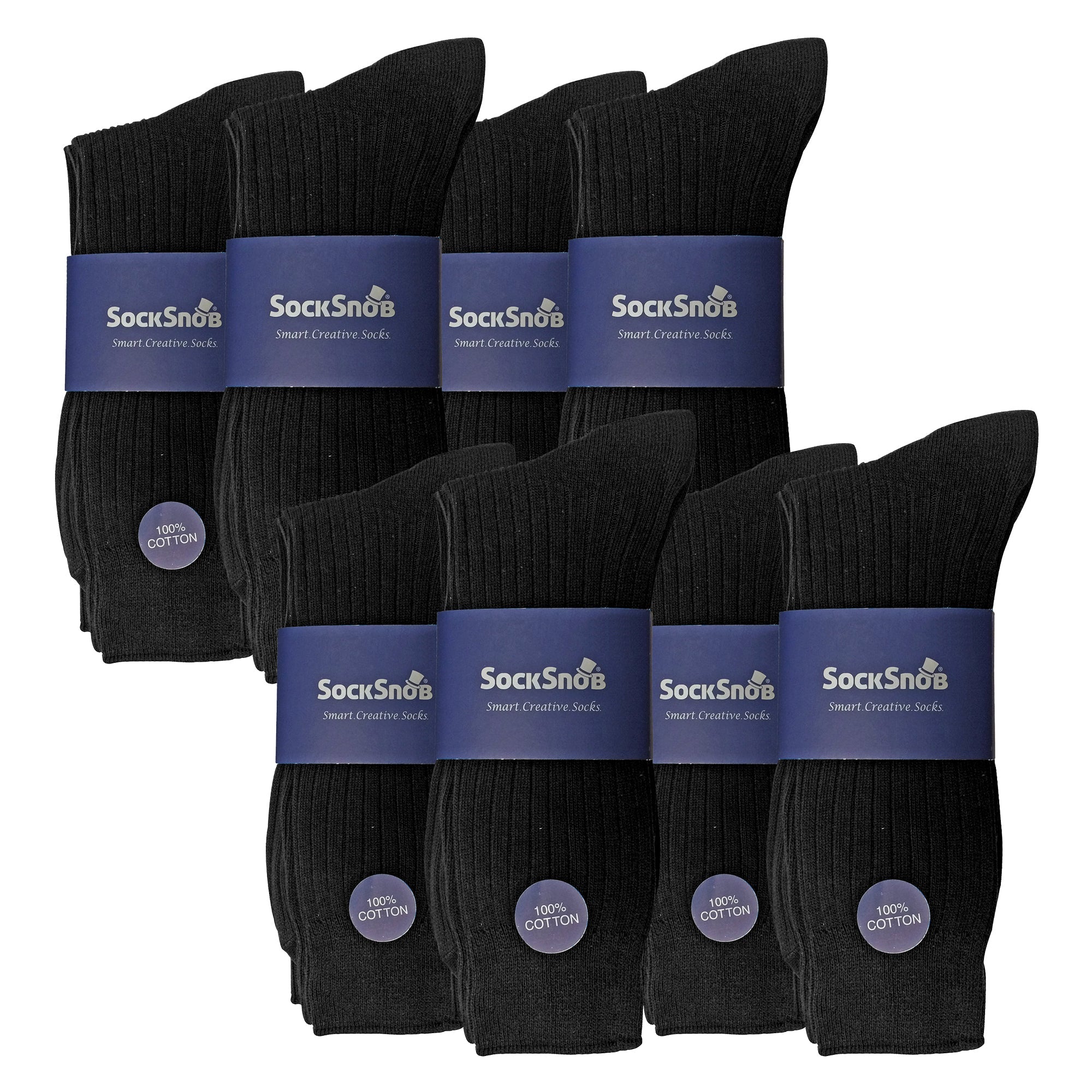Sock Snob Mens Thin Soft Cotton Plain Coloured Socks (Multipack Options)