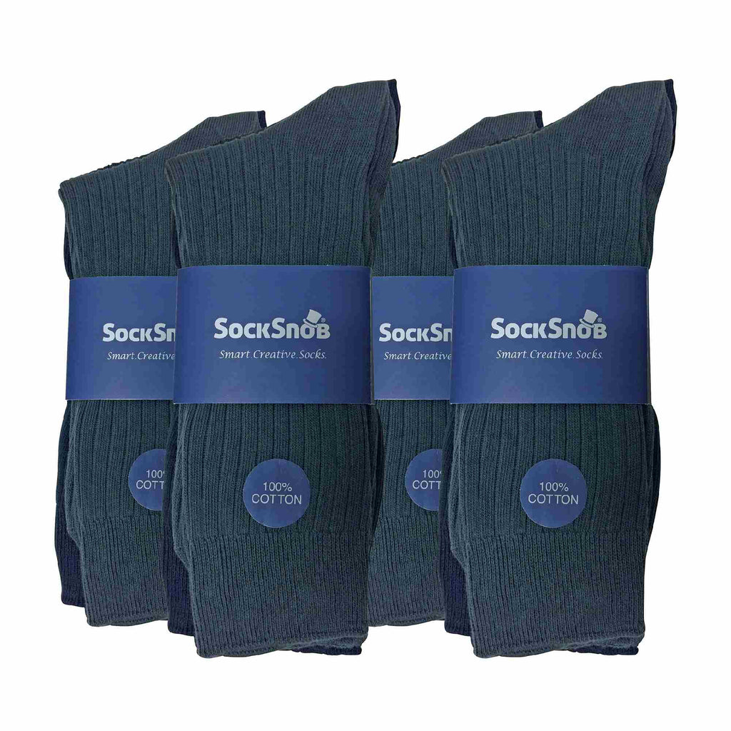 Sock Snob Mens Thin Soft Cotton Plain Coloured Socks (Multipack Options)