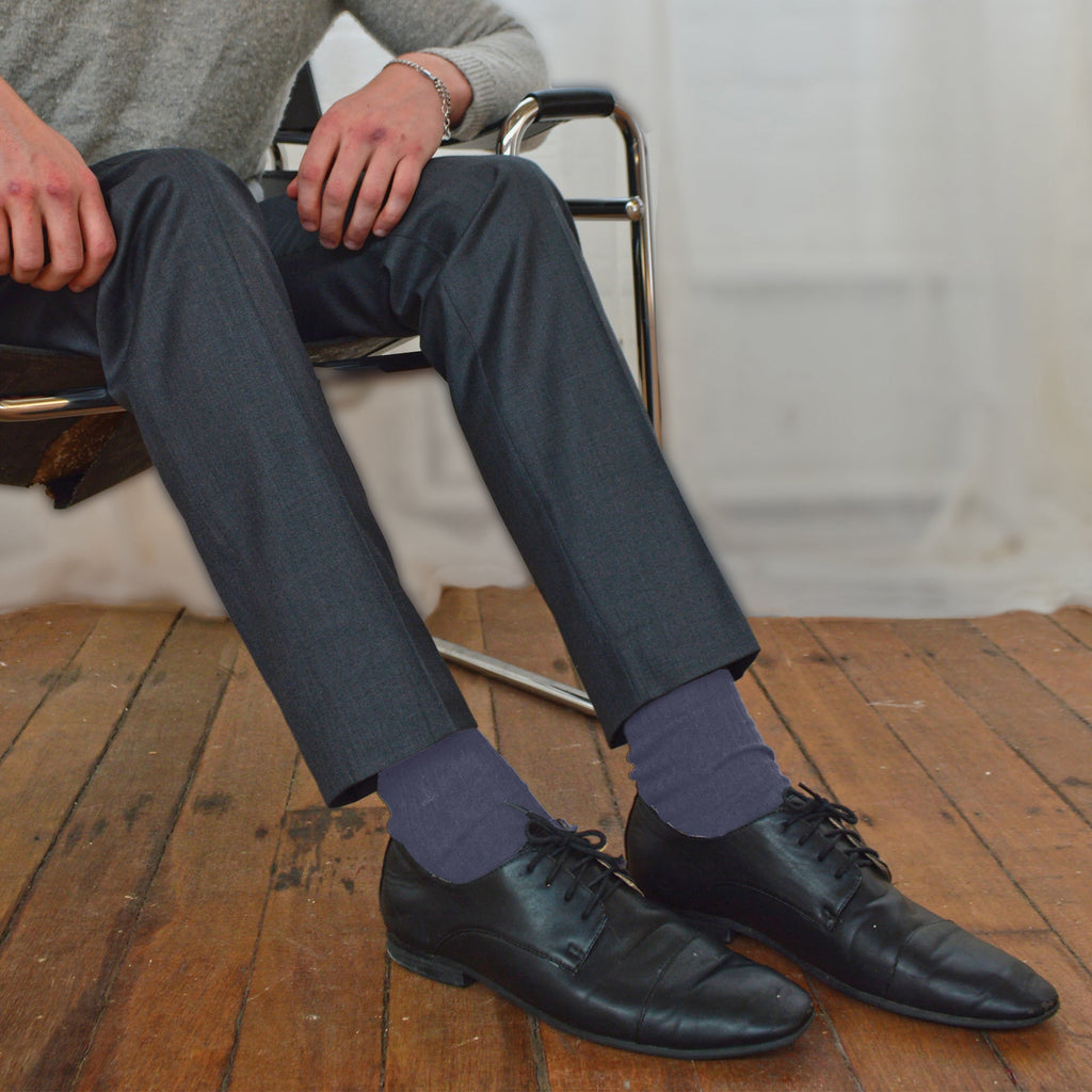 Sock Snob Mens Thin Soft Cotton Plain Coloured Socks (Multipack Options)
