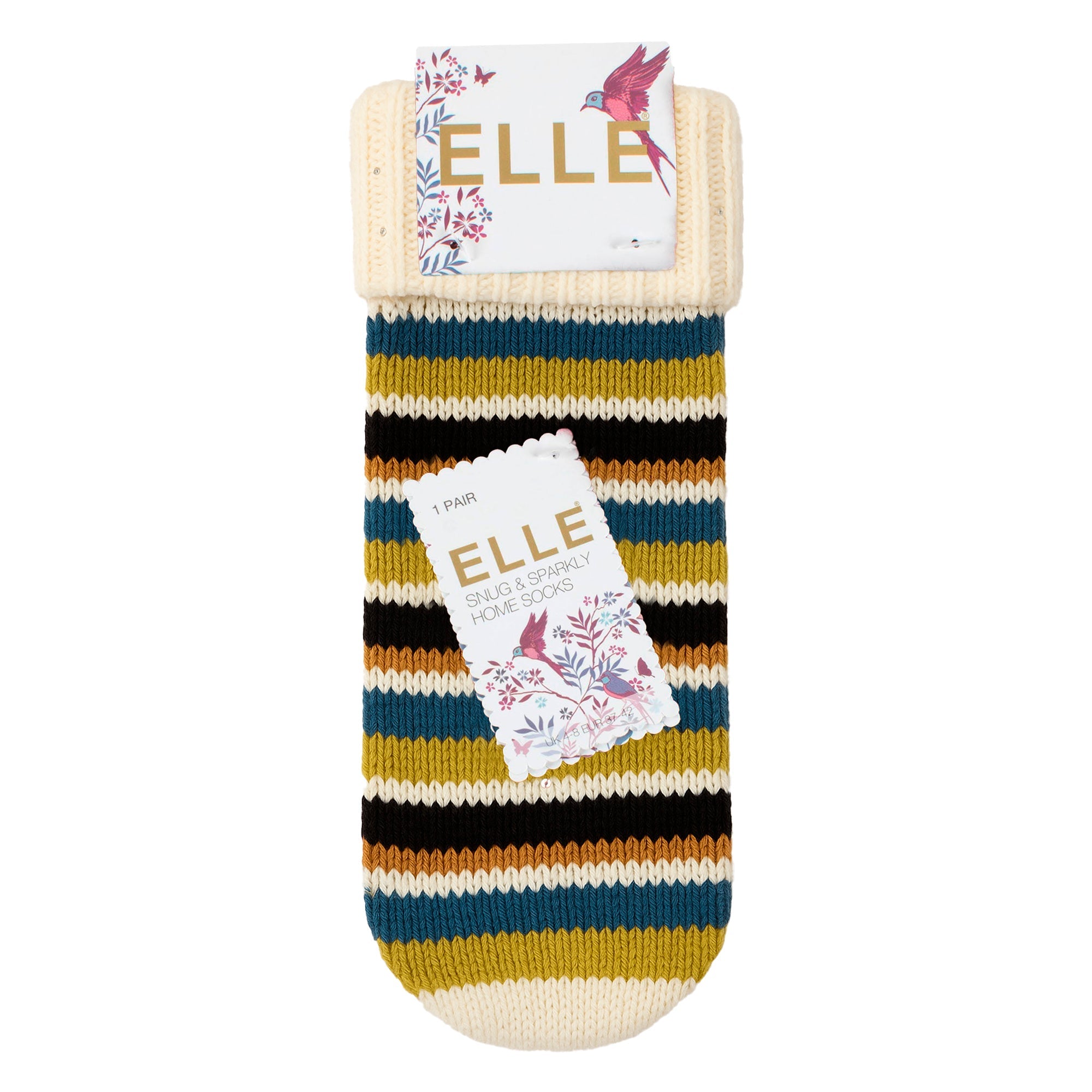 Sock Snob 1 Pair Womens Chunky Fair Isle Moccasin Grip Socks - Warm Winter Slipper Socks