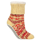 Sock Snob 1 Pair Womens Chunky Fair Isle Moccasin Grip Socks - Warm Winter Slipper Socks