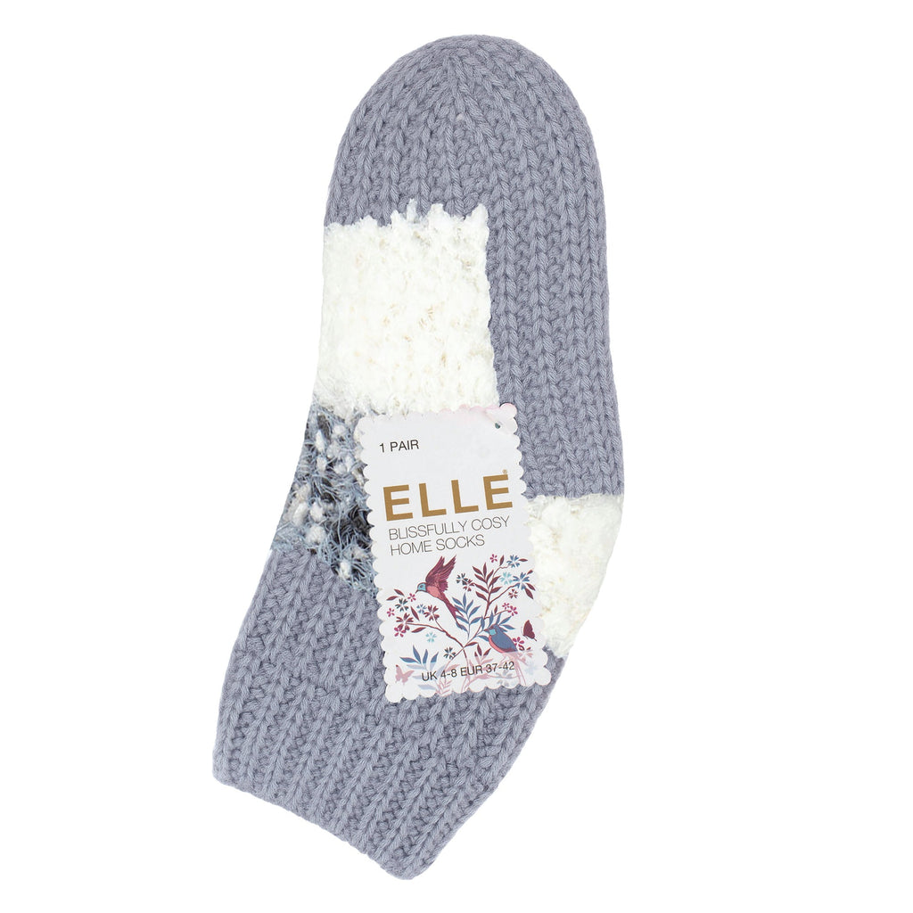 Elle 1 Pair Womens Sherpa Lined Slipper Socks