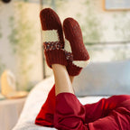 Elle 1 Pair Womens Sherpa Lined Slipper Socks