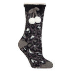 Elle 1 Pair Womens Sherpa Lined Grip Socks