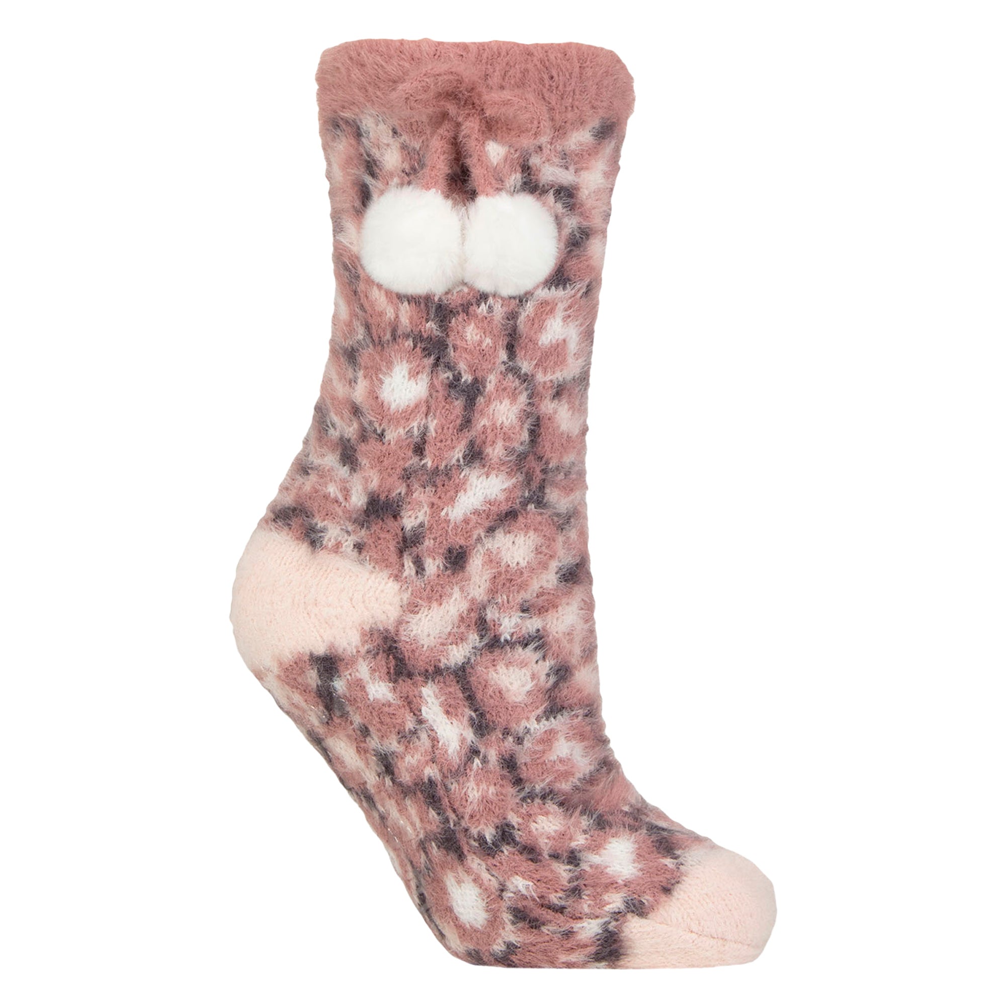 Elle 1 Pair Womens Sherpa Lined Grip Socks