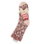 Elle 1 Pair Womens Sherpa Lined Grip Socks
