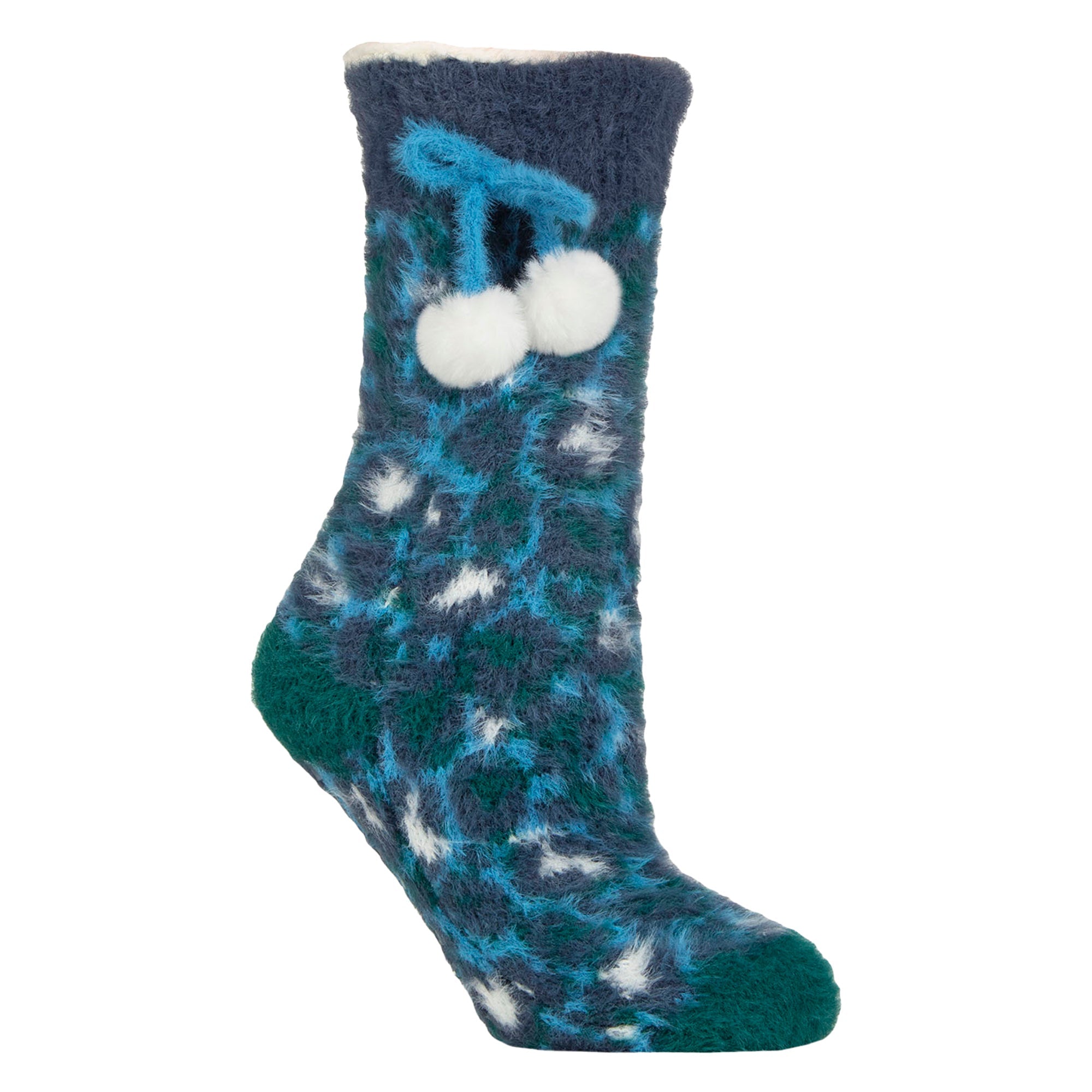 Elle 1 Pair Womens Sherpa Lined Grip Socks