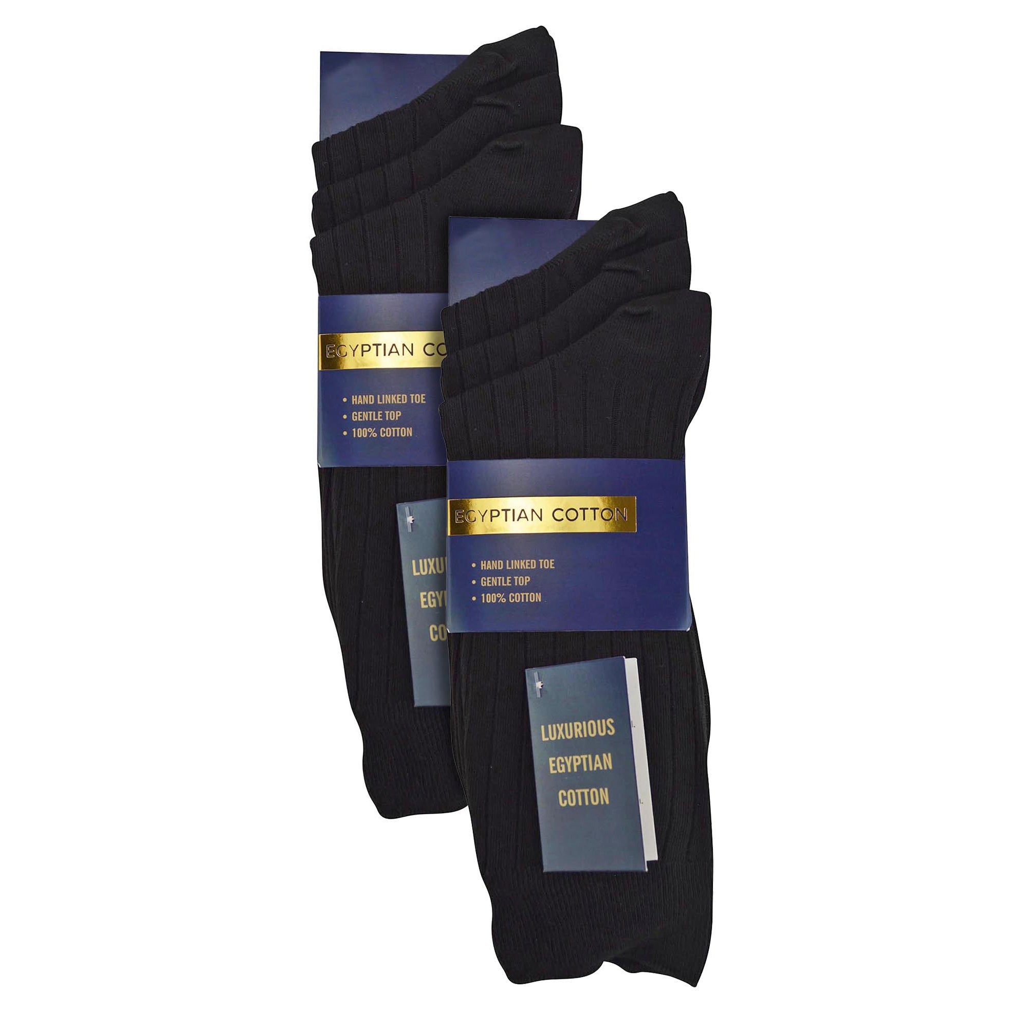Sock Snob 6 Pack Mens 100% Egyptian Cotton Dress Socks