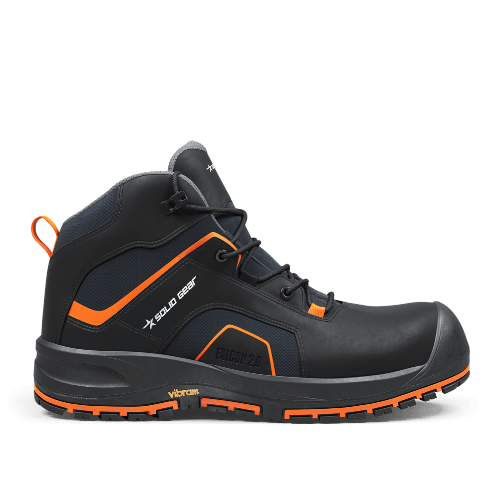 Solid Gear SG73004 Falcon 2 Mid Safety Boots Black / Orange