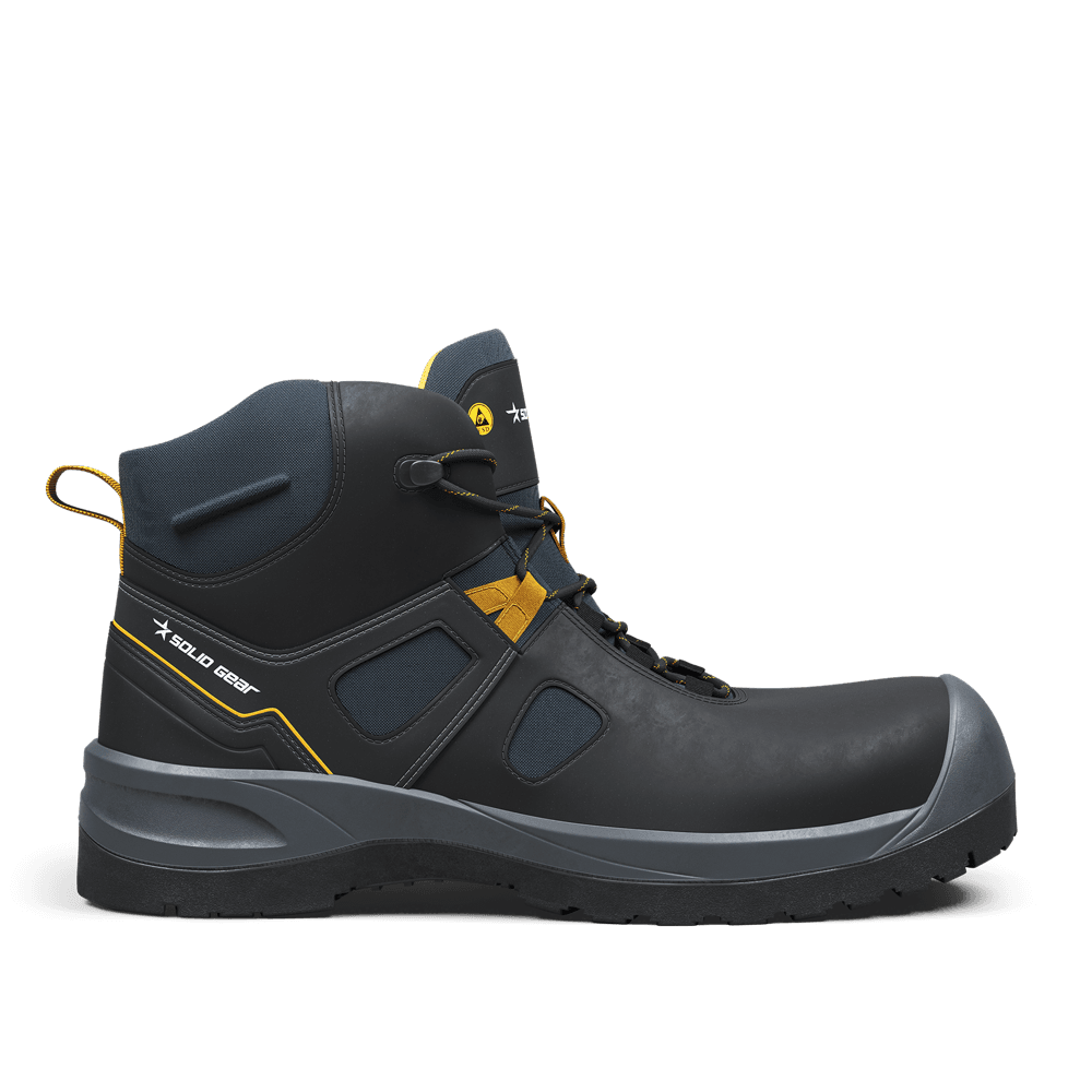 Solid Gear SG73202 Essence Mid Fiberglass Safety Boots Black