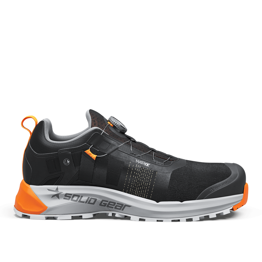 Solid Gear SG80126 Haze 2 Fly Low Safety Trainers Shoe Black / Orange