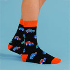 Sock Snob 6 Pack Mens Bamboo Design Socks - Soft Breathable Everyday Patterned Fit