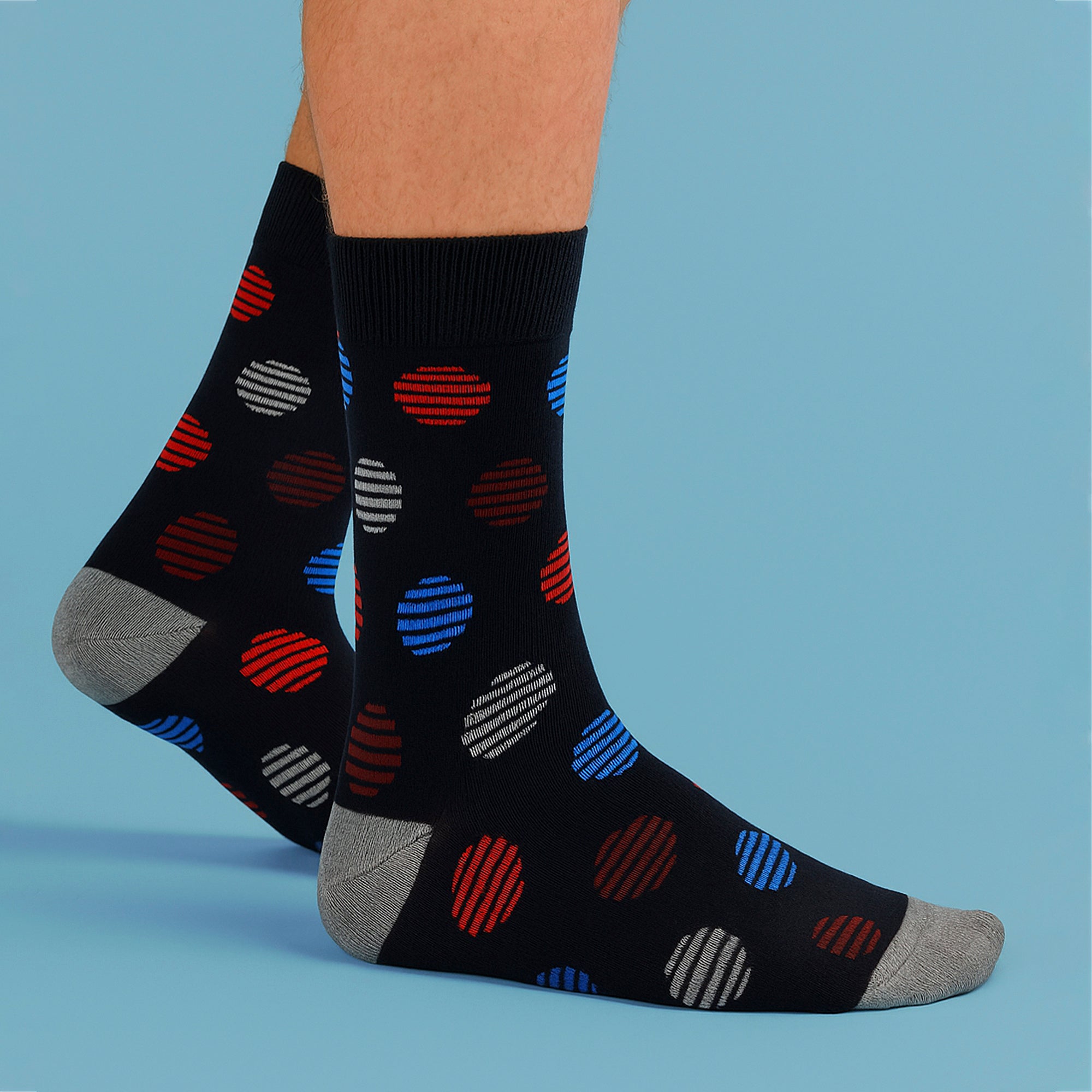 Sock Snob 6 Pack Mens Bamboo Design Socks - Soft Breathable Everyday Patterned Fit