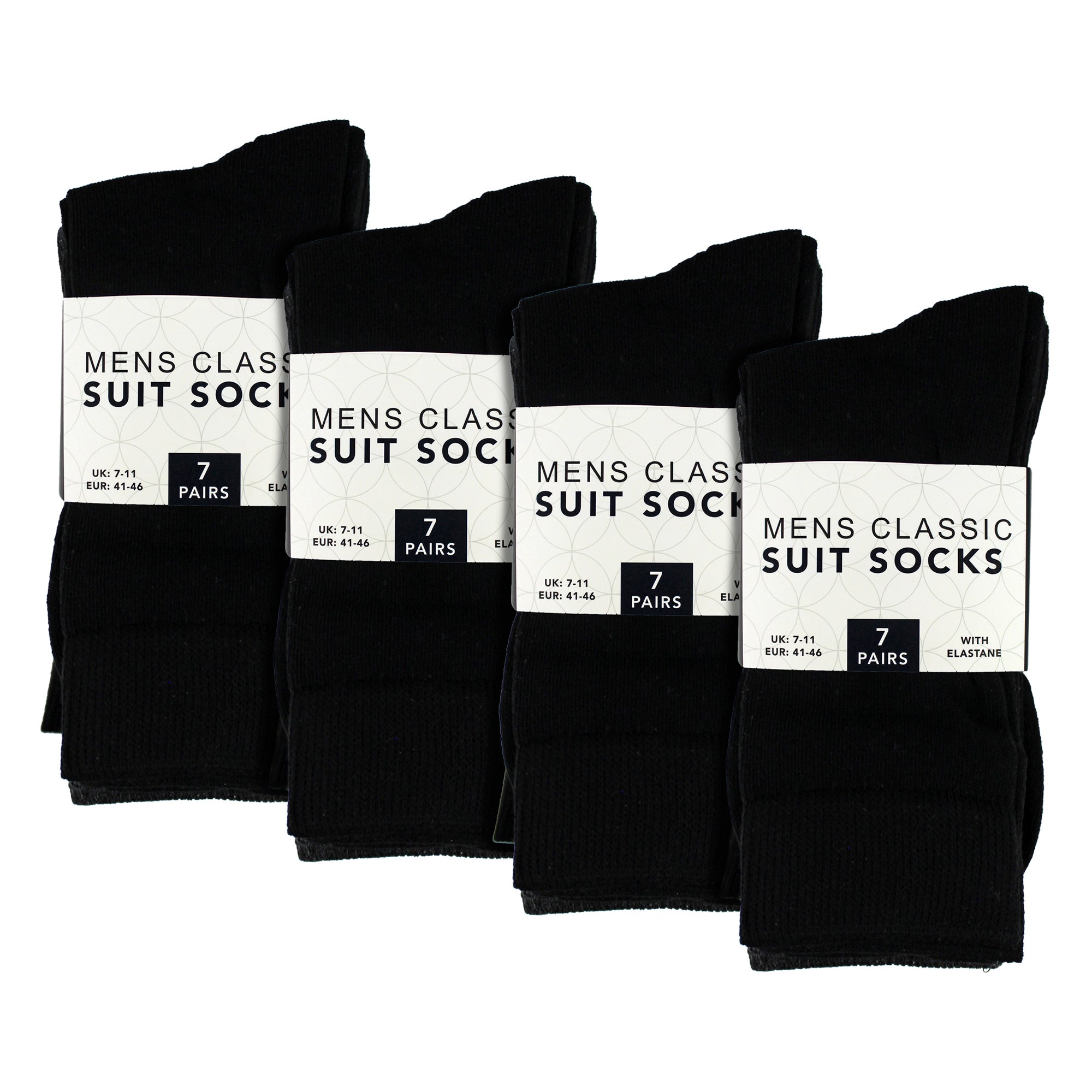 Sock Snob 7 Pack Mens Classic Suit Socks