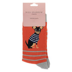 Sock Snob 1 Pack Womens Novelty Orange Chihuahua Bamboo Socks