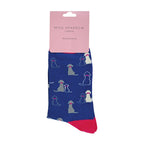 Sock Snob 1 Pack Womens Novelty Navy Retriever Bamboo Socks