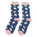 Miss Sparrow 1 Pack Womens Novelty Book Themed Bamboo Socks